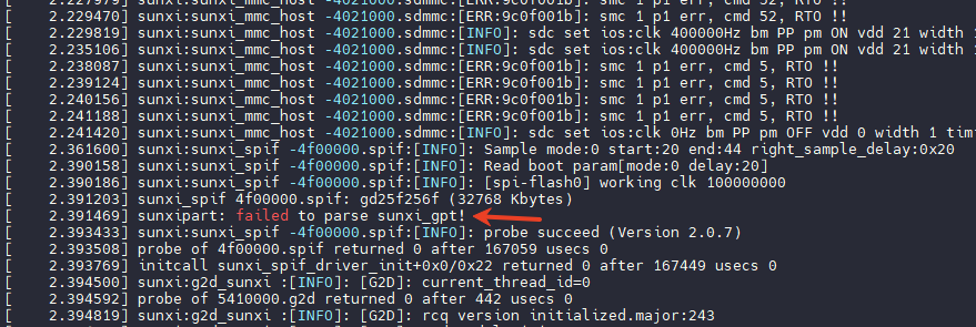 sunxipart: failed to parse sunxi_gpt!